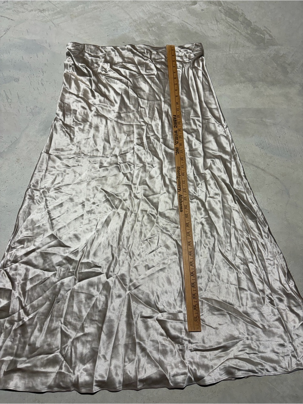 Quince 100% washable silk maxi skirt champagne XL - Picture 7 of 10